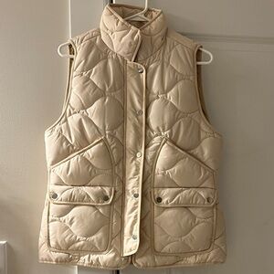 J. Crew Light Tan Quilted Vest